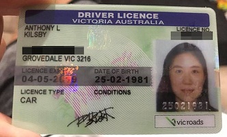 Fake Australian license for sale