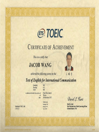 TOEIC certificate for sale with bitcoin