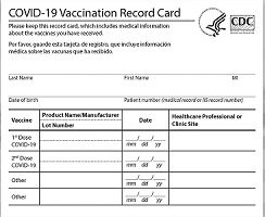Buy COVID vaccine card for sale
